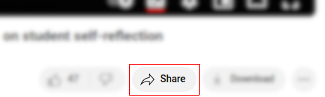 youtube share button