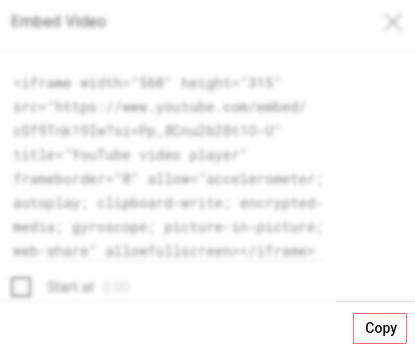 youtube share-embed-copy button